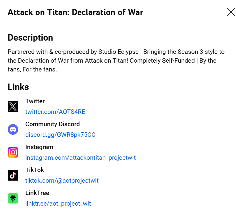 Channel Description & Links